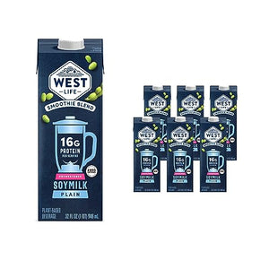 West Life Smoothie Blend Soy Milk, Unsweetened, 32oz (Pack of 6)