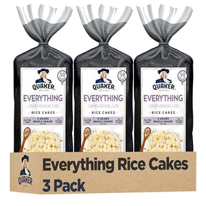 Quaker Large Rice Cakes, Everything Flavor, 3 Pack