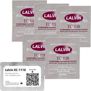 Lalvin EC-1118 Wine Yeast (5 Pack) - Champagne Yeast