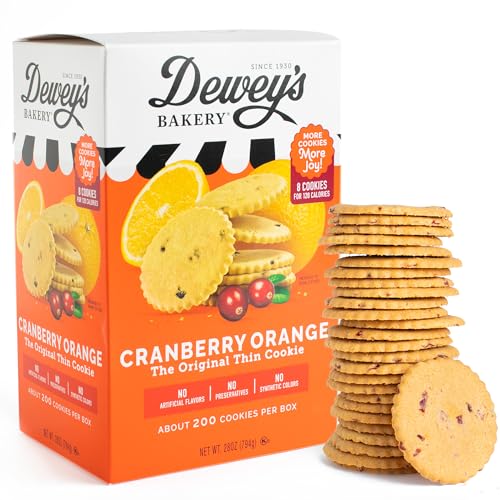 Dewey's Bakery Cranberry Orange Moravian Style Thin Cookies, 28oz