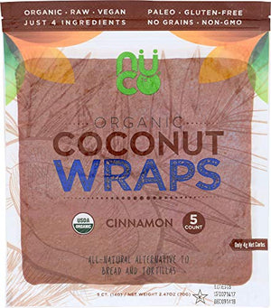 NUCO Coconut Wraps Cinnamon Flavor, 5 Count