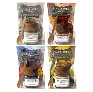 SALTOPIA KEEP CALM NomNomNom, Variety Set of 4 Sea Salts