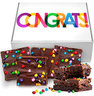 Congrats Gift Basket Chocolate Brownies, Nut Free, Kosher