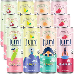 Juni Sparkling Tea, Zero Sugar, 5 Calories (12-Pack)