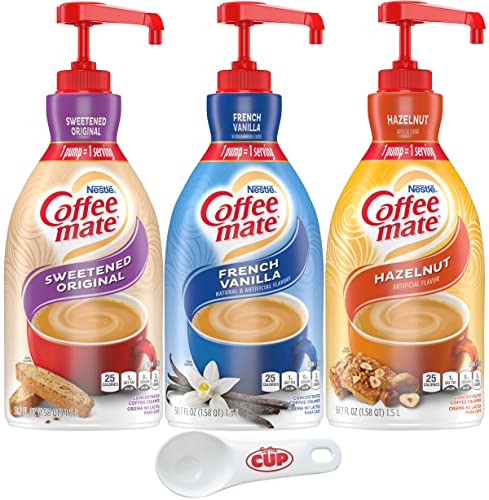 Coffee mate Liquid Concentrate 1.5L Pump Bottles, 3 Flavors