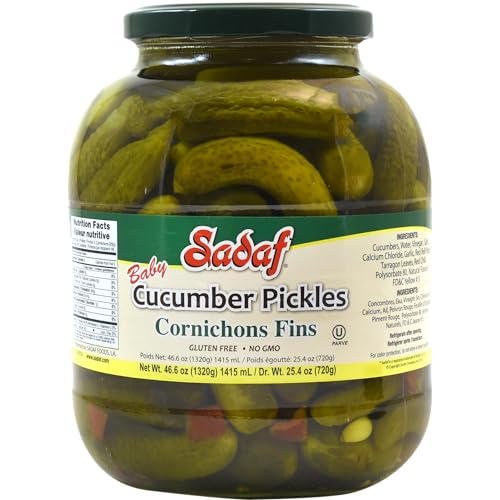 Sadaf Baby Cucumber Pickles - Cornichons - 46.6 oz