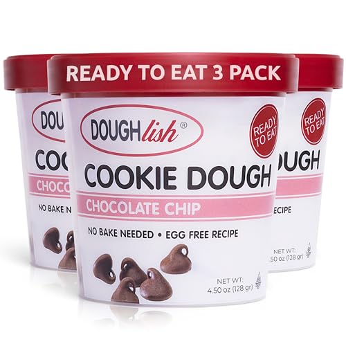 Choco Chip Edible Cookie Dough Tub, 3 Pack