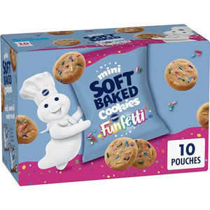 Pillsbury Funfetti Mini Soft Baked Cookies, 10 Count