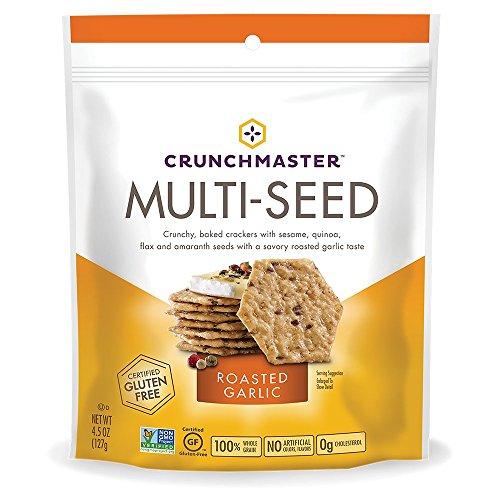 Crunchmaster Multi-Seed Crackers, Roasted Garlic, 4.5 oz