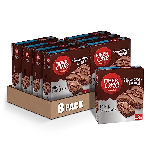 Fiber One Supreme Brownies, Triple Chocolate, 1.13 oz (8 Pack)