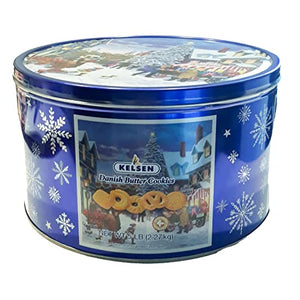 Kelsen Danish Butter Cookies in Holiday Tin, 80 Ounce