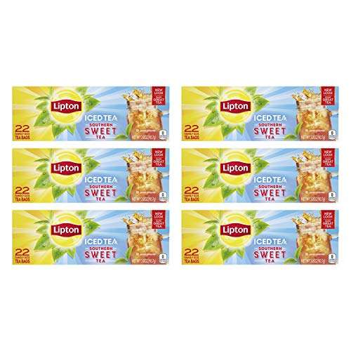 Lipton Southern Sweet Iced Tea Bags, Family Size, 22 Count