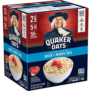 Quaker Quick 1-Minute Oatmeal, 2.5 lb, 2 Pack