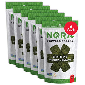 Nora Original Crispy Seaweed Snacks, 6-Pack