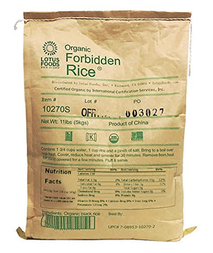 Lotus Foods Organic Forbidden Black Rice, 11 Pounds