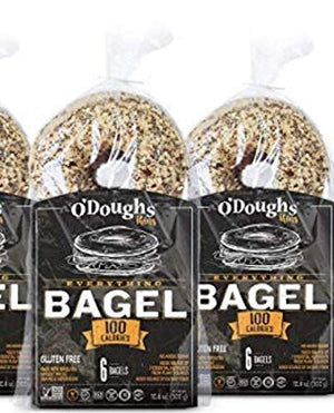 O'Dough's Thins Gluten Free Everything Bagels, 3 Packs