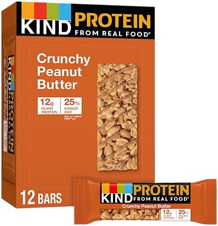 KIND Protein Bars, Crunchy Peanut Butter, 12 Count