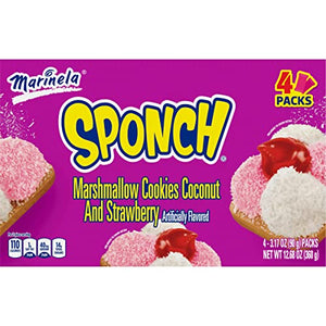 Marinela Sponch Marshmallow Cookies, 4 packs