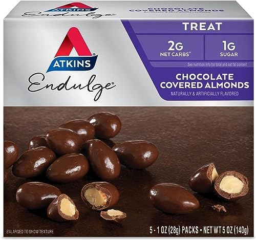 Atkins Endulge Treat Chocolate Covered Almonds, 1 Oz, 5 Count