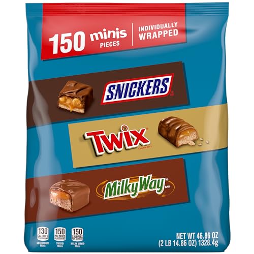 MILKY WAY, SNICKERS & TWIX Minis Candy, 46.86 oz