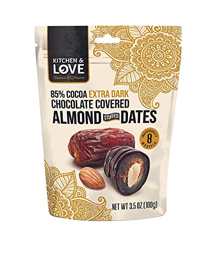 Kitchen & Love Chocolate Almond Stuffed Dates, 3.5 oz