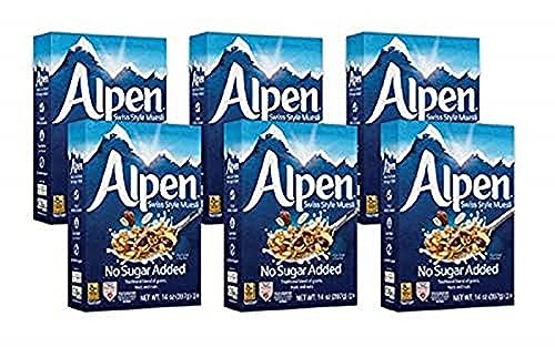 Alpen Muesli No Sugar Added Cereal, 14 OZ (6 Pack)