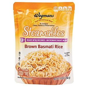 Wegmans Steamables Brown Basmati Rice 8.8oz (Pack of 6)