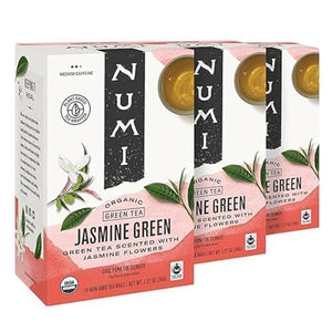 Numi Organic Jasmine Green Tea, 18 Bags (Pack of 3)