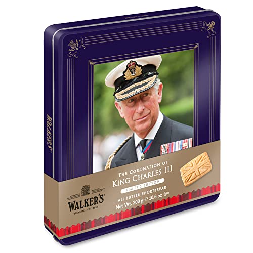 Walker's Shortbread King Charles III Coronation Tin, 10.6 Oz