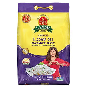 Laxmi Diabetic Basmati Rice, 10lb Bag