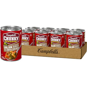 Campbell’s Chunky Sirloin Burger Beef Soup, 16.3 oz, 8 Pack