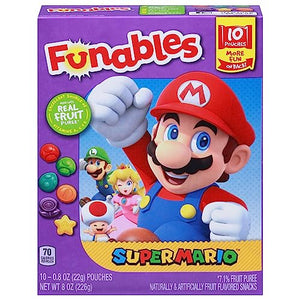 Funables Super Mario Fruit Snacks, 0.8 oz (Pack of 10)