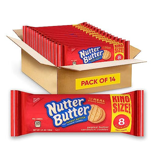 Nutter Butter Peanut Butter Sandwich Cookies King Size, 14 Pack