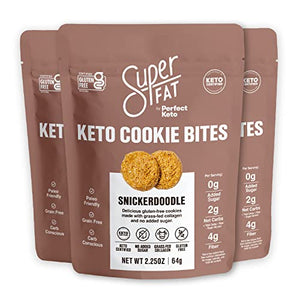 SuperFat Keto Snack Cookies, Snickerdoodle 3 Pack