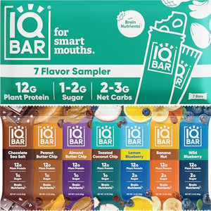 IQBAR Brain & Body Plant Protein Bars - 7 Pack