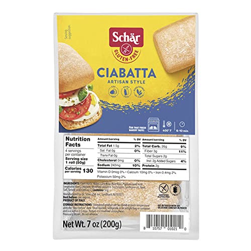 Schar - Ciabatta Rolls, Gluten Free, 7 oz, 2 Pack