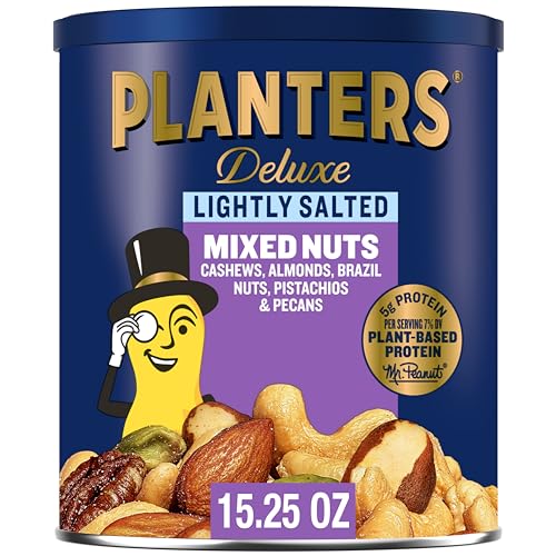 PLANTERS Deluxe Lightly Salted Mixed Nuts, 15.25oz Canister