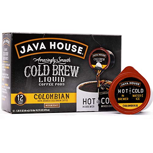 Java House Cold Brew Coffee Pods, Colombian, 12 Count