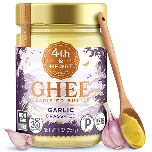 4th & Heart California Garlic Grass-Fed Ghee, 9 Ounce