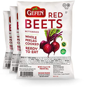 Gefen Red Beets, Cooked & Ready to Eat, 1.1 lb (3 Pack)