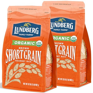 Lundberg Organic Brown Rice, Short Grain, 32 Oz, Pack of 2