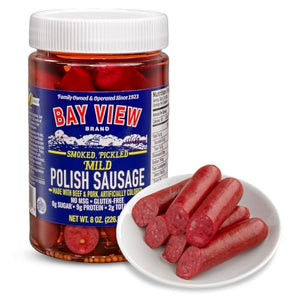 Bay View Smoked Pickled Polish Sausage, 8oz, Mild