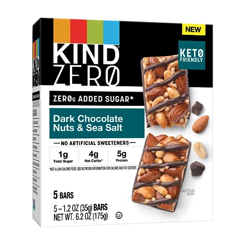 KIND ZERO Added Sugar Bars, 5 Pack