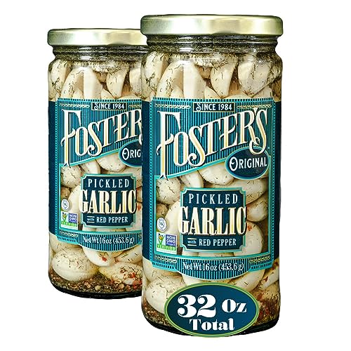 Foster's Pickled Garlic Cloves, 16oz (2 Pack)