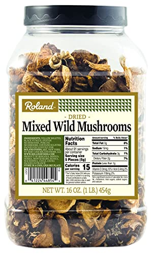 Roland Foods Dried Mixed Wild Mushrooms, 16 Ounce