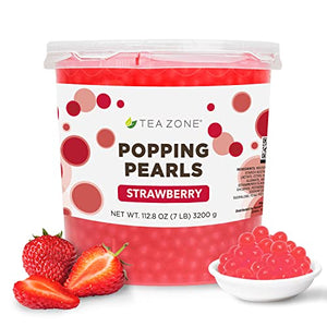 TEA ZONE Apex Popping Pearls Jar, Strawberry, 112.9 Ounce