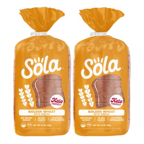 SOLA Non GMO & Keto Bread, Golden Wheat, 14 OZ (2 Pack)