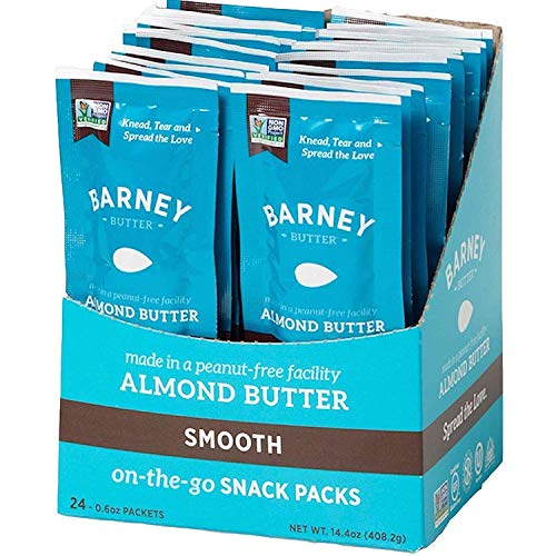 Barney Butter Almond Butter Snack Packs, Smooth, 0.6 Ounce (Pack of 24)