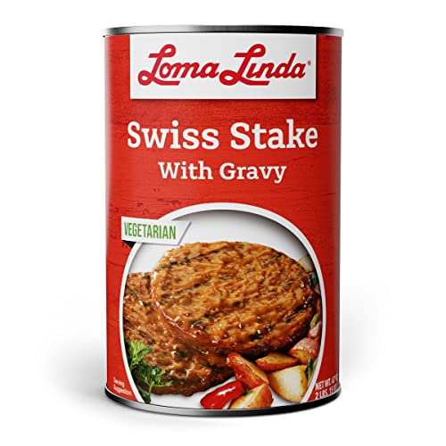 Loma Linda Plant-Based Swiss Stake with Gravy, 47 oz