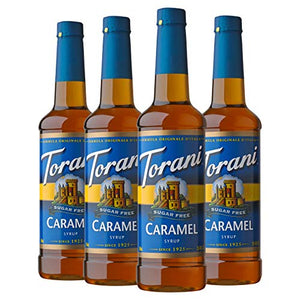 Torani Sugar Free Caramel Syrup, 25.4 Fl Oz, (Pack of 4)